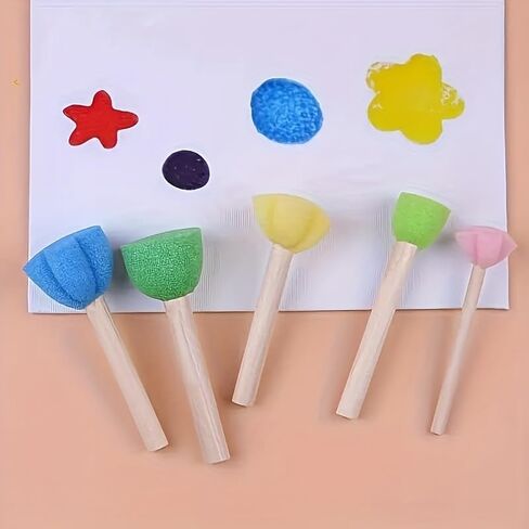 5pcs Sponge Brushes for Art，Soft Foam Rubbing Brushes Suitable for Calligraphy, Graffiti, Stamp Making in Saudi Arabia