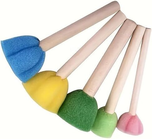 5pcs Sponge Brushes for Art，Soft Foam Rubbing Brushes Suitable for Calligraphy, Graffiti, Stamp Making in Saudi Arabia