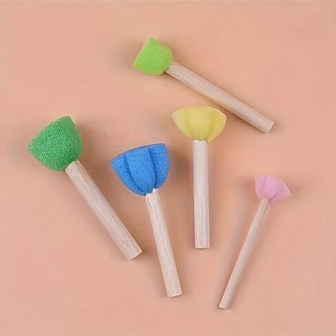 5pcs Sponge Brushes for Art，Soft Foam Rubbing Brushes Suitable for Calligraphy, Graffiti, Stamp Making in Saudi Arabia