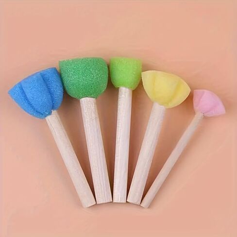 5pcs Sponge Brushes for Art，Soft Foam Rubbing Brushes Suitable for Calligraphy, Graffiti, Stamp Making in Saudi Arabia