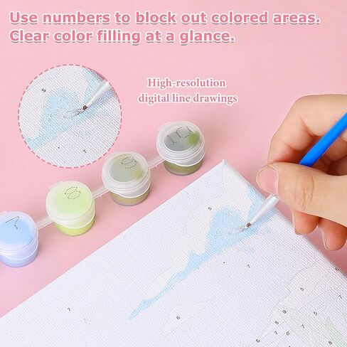 hkejoi Fox Paint by Numbers Kit for Kids, Fox Paint by Number for Kids Framed and Easel, Painting by Numbers, Easy DIY Crafts for Gift Home Wall Decor 8x8 in in Saudi Arabia