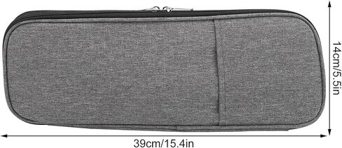 Knitting Needle Storage Case, Gray 600D Oxford Cloth, Long Woven Organizer Bag for Crochet Supplies in Saudi Arabia