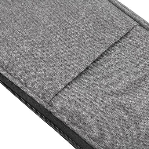 Knitting Needle Storage Case, Gray 600D Oxford Cloth, Long Woven Organizer Bag for Crochet Supplies in Saudi Arabia