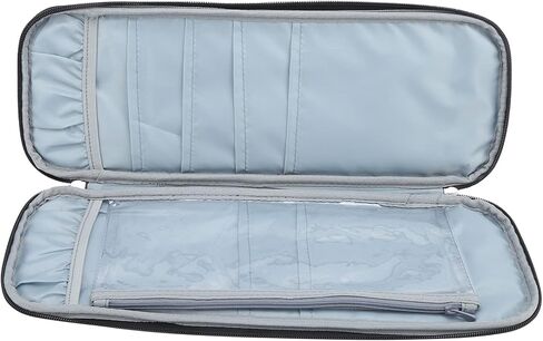 Knitting Needle Storage Case, Gray 600D Oxford Cloth, Long Woven Organizer Bag for Crochet Supplies in Saudi Arabia