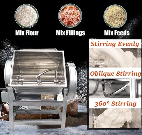 INTSUPERMAI Commercial 15KG Dough Mixer Machine Electric Flour Mixer with 90 Degree Tilt Bowl for Dough Mixing Kneading Capacity 30QT 1500W in Kuwait