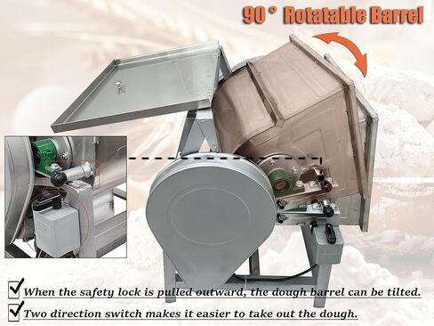 INTSUPERMAI Commercial 15KG Dough Mixer Machine Electric Flour Mixer with 90 Degree Tilt Bowl for Dough Mixing Kneading Capacity 30QT 1500W in Kuwait