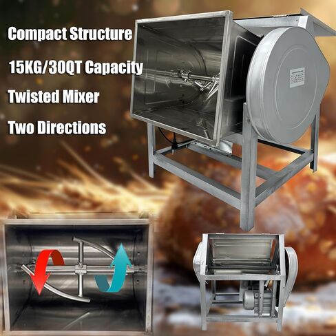 INTSUPERMAI Commercial 15KG Dough Mixer Machine Electric Flour Mixer with 90 Degree Tilt Bowl for Dough Mixing Kneading Capacity 30QT 1500W in Kuwait