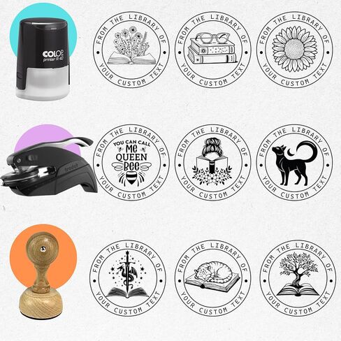 Personalized Book Embosser Custom Ex Libris from The Library of Name Embosser Custom Book Seal for Book Lovers, Teachers & Home Libraries in Saudi Arabia