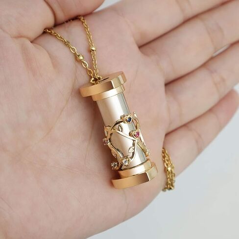 Srliya Kaleidoskop Gifts 5 * 5 * 5 Mini Kaleidoscope Necklace Kaleidoscope Gold Brass Adult Pendant for Children Gift in Saudi Arabia