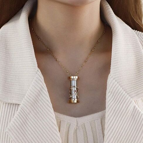 Srliya Kaleidoskop Gifts 5 * 5 * 5 Mini Kaleidoscope Necklace Kaleidoscope Gold Brass Adult Pendant for Children Gift in Saudi Arabia