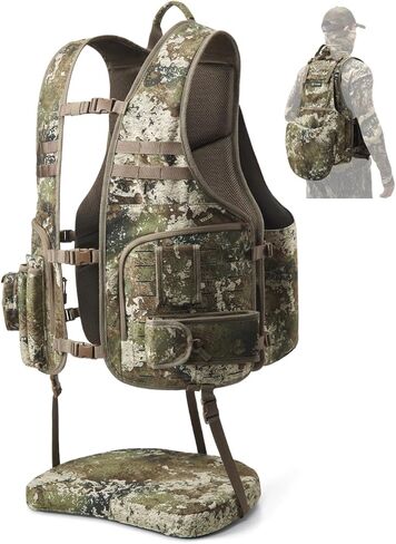 TIDEWE Turkey Backpack with Seat, MOLLE System | Tactical Backpack with 4 Modular Add-Ons,Truetimber Strata in Saudi Arabia
