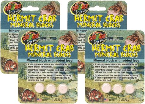 (4 عبوات) مكعبات معدنية من Zoo Med Laboratories Zoo Hermit Crab المعدنية in Kuwait