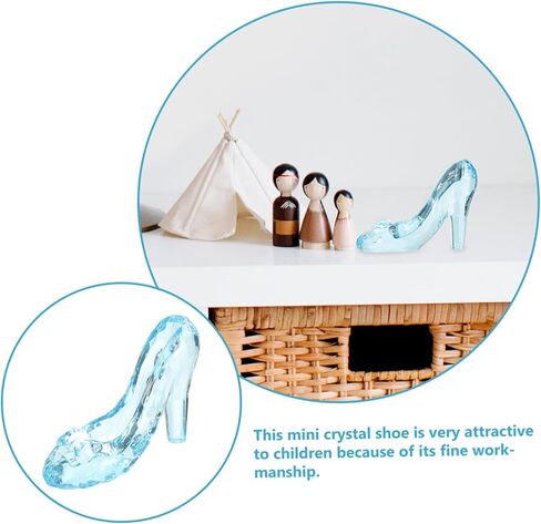 Mini Crystal Heels Delicate High Heel Shoe Ornament for Desktop Decor Crystal Shoe Decorative Accessory for Home Wedding and Party Decoration in Saudi Arabia