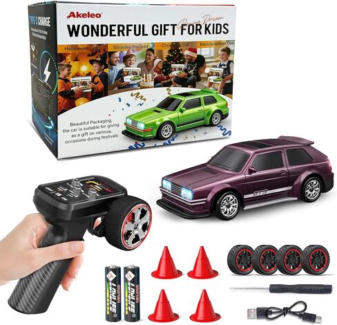 Gesture Sensing RC Stunt Car, 4WD Hand Controlled & Remote Control Twist Car with Light & Music, 360° Rotating, Road & Off-Road Modes Rc Cars Best Gifts for KIids 8+ Year Old (Lake green - 2 Battery) in Saudi Arabia