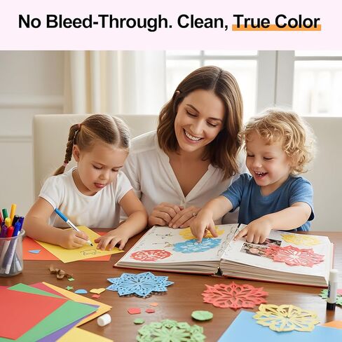 200-Sheets Colored Cardstock for Crafts: 50 Assorted Colors, 8.5" x 11", 65lb/180gsm, Colored Paper for DIY Crafts, Card Making, for cri·cut Printing, Kids School Supplies in Kuwait