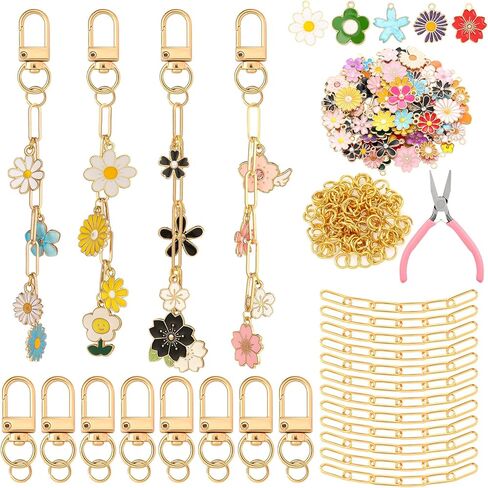 Tondiamo 266 Pcs Halloween Keychain Making Kit Bat DIY Keychain Craft Gift in Saudi Arabia