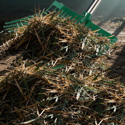 2 Green hay Fork Heads, 18-Tooth Manure Fork Replacement Head, ABS Plastic Material, with Screws and Nuts, Suitable for Shoveling Horse, Cattle, Sheep Manure and Gardening hay, etc(Two Green) in Saudi Arabia