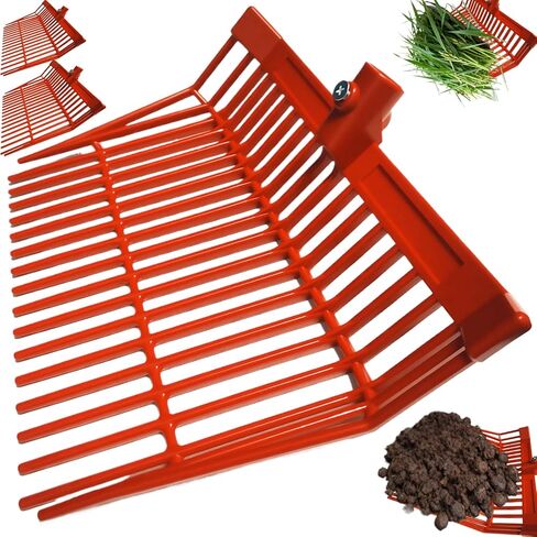 2 Green hay Fork Heads, 18-Tooth Manure Fork Replacement Head, ABS Plastic Material, with Screws and Nuts, Suitable for Shoveling Horse, Cattle, Sheep Manure and Gardening hay, etc(Two Green) in Saudi Arabia