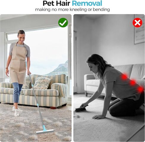 Carpet Rake for Pet Hair Removal, 2026 Upgraded Reusable Pet Hair Remover Broom, 54’’ Adjustable Long Handle Dog & Cat Carpet Rake,2 Pcs Carpet Brush Rake for Rugs, Mats, Couch, Furniture in Saudi Arabia