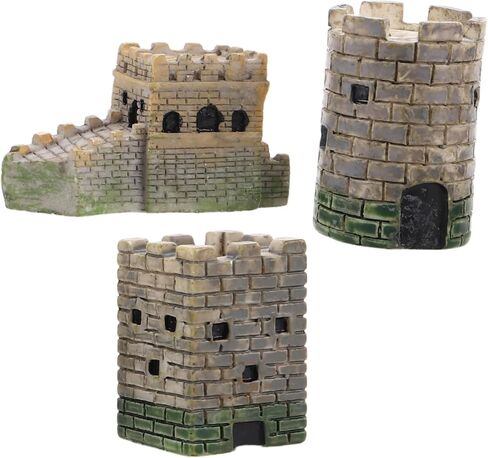 STOBOK 3pcs Miniature Castle Model Detailed Resin Figurines Castles for Sand Table Decorations for Landscape Enthusiasts and Model Making in Saudi Arabia