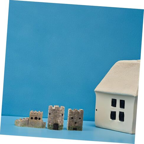 STOBOK 3pcs Miniature Castle Model Detailed Resin Figurines Castles for Sand Table Decorations for Landscape Enthusiasts and Model Making in Saudi Arabia