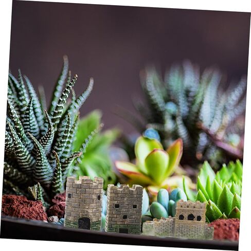 STOBOK 3pcs Miniature Castle Model Detailed Resin Figurines Castles for Sand Table Decorations for Landscape Enthusiasts and Model Making in Saudi Arabia