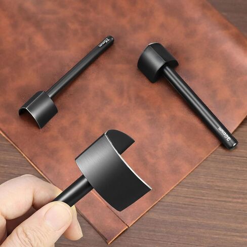QWORK Leather Corner Punch Set - 3 Sizes V-Shaped Cutting Tools (0.98", 1.18", 1.57"), Leather Punch for Belts, Wallets in Saudi Arabia