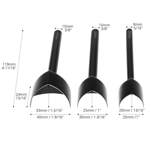 QWORK Leather Corner Punch Set - 3 Sizes V-Shaped Cutting Tools (0.98", 1.18", 1.57"), Leather Punch for Belts, Wallets in Saudi Arabia