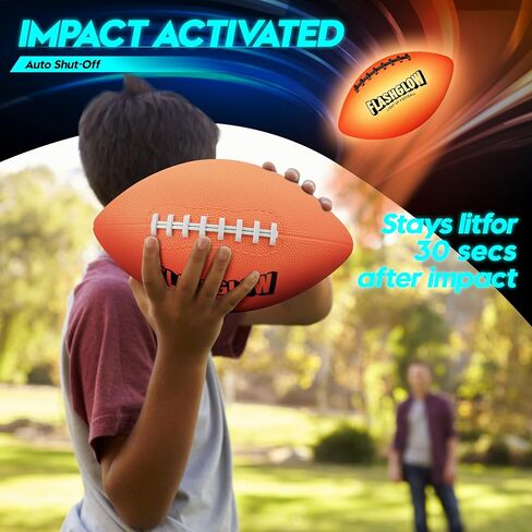 Light Up Football for Boys: Glow in The Dark - Toys for Kids Teen Boys Ages 8-15 - Birthday Christmas Easter Gift Ideas - Outdoor Sports Activity Night Play - 8 9 10 11 12 13 14 15 Years Old Teenager in Saudi Arabia
