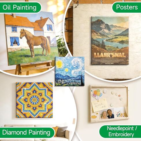 3 مجموعات من قضبان نقالة القماش الخشبية DIY، مقاس 16 × 20/16 × 24/12 × 16 بوصة، مجموعة إطارات قماشية مرنة متعددة الأحجام لتغليف المعرض ولوحة زيتية وتطريز ومستلزمات فنية بالإبرة سهلة التجميع in Kuwait