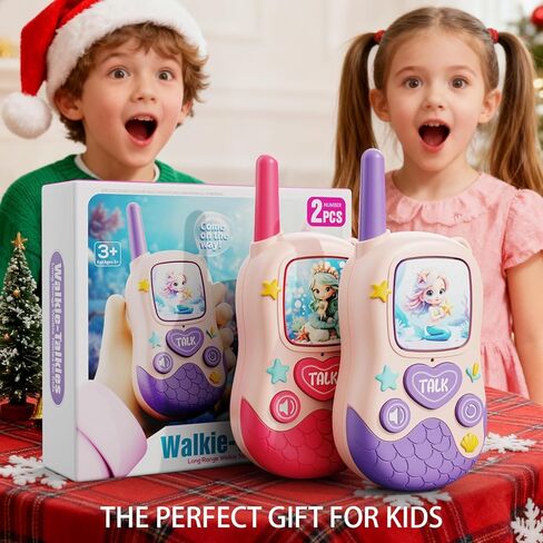 ألعاب أجهزة الاتصال اللاسلكي للفتيات: ألعاب حورية البحر 2 حزمة أجهزة اتصال لاسلكية للأطفال ألعاب 4 5-7 8 سنوات هدايا عيد ميلاد فتاة تبلغ من العمر 4 5 6 7-9 سنوات، لعبة التخييم في الهواء الطلق هدايا عيد الفصح تخزين المواد للأطفال in Kuwait