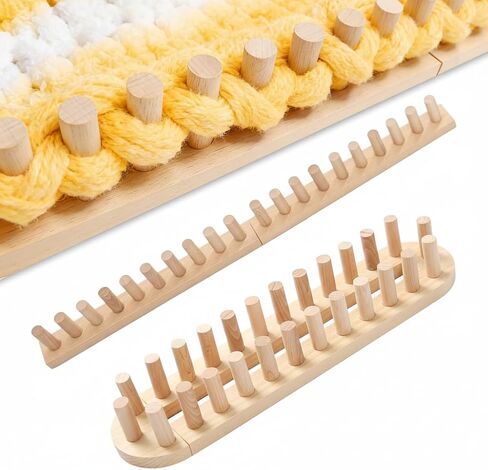 نول بطانية خشبي مكتنز مقاس 81.28 سم من Blingcute - نول حياكة خالٍ من العوائق للغزل الجامبو - لا توجد حاجة إلى إبر، مجموعة نسج يدوية صديقة للمبتدئين للبطانيات التي تصنعها بنفسك، وأسرة الحيوانات الأليفة والهدايا اليدوية التي تصنعها بنفسك. in Kuwait