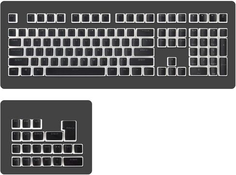 Pudding Dual-Color keycaps, Made of PBT Material, keycap Set with keycap Puller – Full 112-key Set, Transparent and White Jelly Style, Suitable for 61/62/64/68/84/87/104/108 Keyboards. in Saudi Arabia