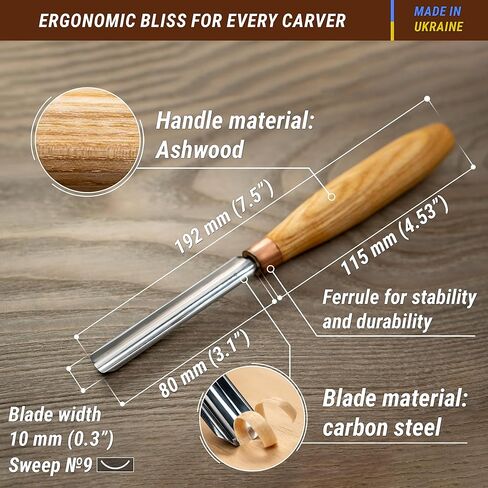 BeaverCraft Wood Carving Gouge K9/10 Woodworking Hand Chisel Compact Wood Carving Knife for Beginners and Profi in Saudi Arabia