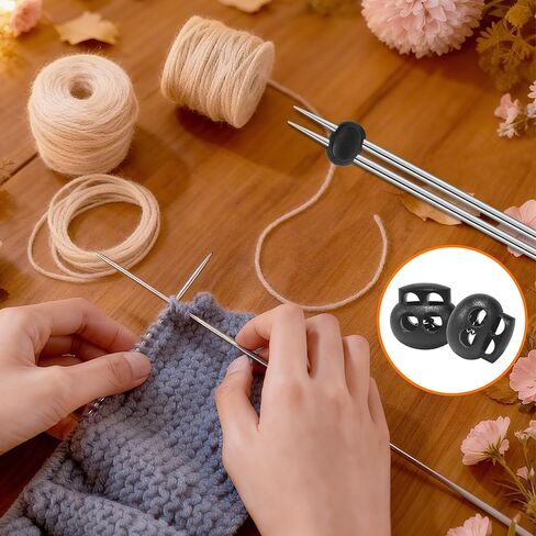 25pcs Spring Cord Lock End Stopper Fastener Slider Toggles Clip Double Hole Round Plastic for Drawstrings Lanyard Paracord Elastic Bungee Shock Cord Rope Shoe Lace Tie Locks Shoelace Lace Lock in Kuwait