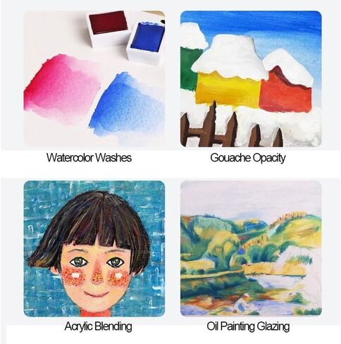 11 Pcs Watercolor Paint Brushes, Round Miniature Painting Brushes for Fine Art, Craft, Different Sizes Detailing Brush Set for Watercolors, Acrylics, Inks and Detail Painting, Navy Blue in Saudi Arabia