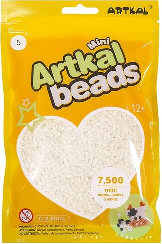 ARTKAL Mini Fuse Beads 7500 خرز ميلتي متوافق مع 2.6 ملم بيرلر وخرز هاما (أسود) in Kuwait