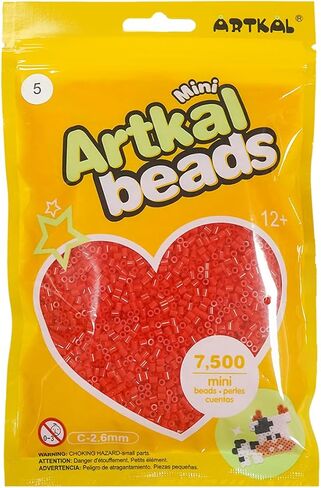 ARTKAL Mini Fuse Beads 7500 خرز ميلتي متوافق مع 2.6 ملم بيرلر وخرز هاما (أسود) in Kuwait