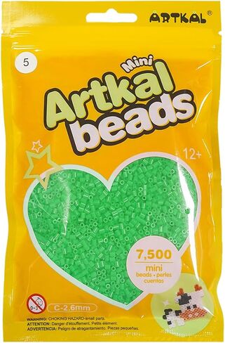 ARTKAL Mini Fuse Beads 7500 خرز ميلتي متوافق مع 2.6 ملم بيرلر وخرز هاما (أسود) in Kuwait