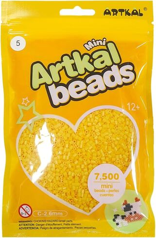 ARTKAL Mini Fuse Beads 7500 خرز ميلتي متوافق مع 2.6 ملم بيرلر وخرز هاما (أسود) in Kuwait