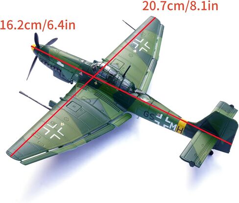 1/72 مقياس الألمانية ستوكا يونكرز Ju-87G1 الغوص مفجر سبيكة نموذج دييكاست الطائرة للتجميع in Kuwait