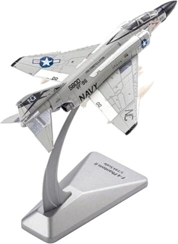 1/144 مقياس الولايات المتحدة البحرية ماكدونيل دوغلاس F-4 فانتوم II نموذج مقاتلة سبيكة نموذج دييكاست لعبة الطائرة للتجميع، أبيض in Kuwait