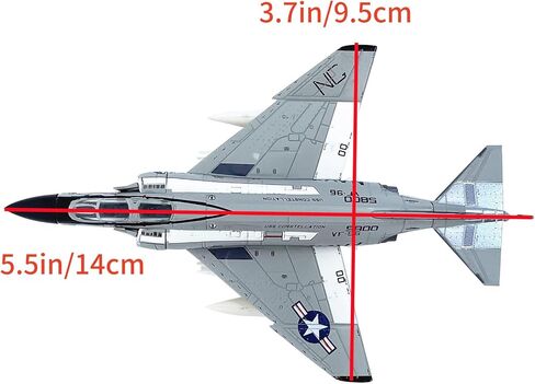 1/144 مقياس الولايات المتحدة البحرية ماكدونيل دوغلاس F-4 فانتوم II نموذج مقاتلة سبيكة نموذج دييكاست لعبة الطائرة للتجميع، أبيض in Kuwait