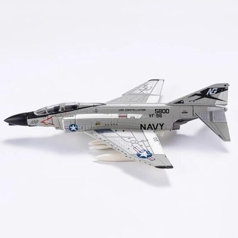 1/144 مقياس الولايات المتحدة البحرية ماكدونيل دوغلاس F-4 فانتوم II نموذج مقاتلة سبيكة نموذج دييكاست لعبة الطائرة للتجميع، أبيض in Kuwait