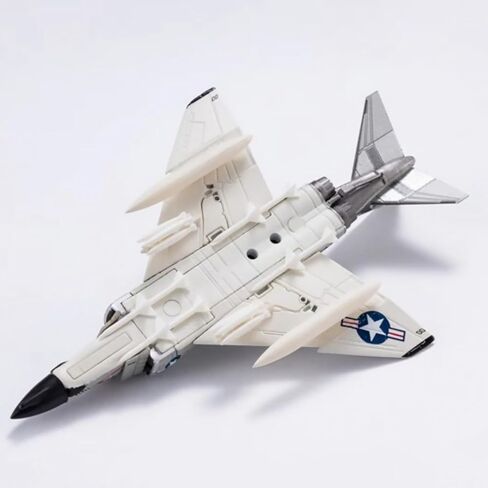1/144 مقياس الولايات المتحدة البحرية ماكدونيل دوغلاس F-4 فانتوم II نموذج مقاتلة سبيكة نموذج دييكاست لعبة الطائرة للتجميع، أبيض in Kuwait