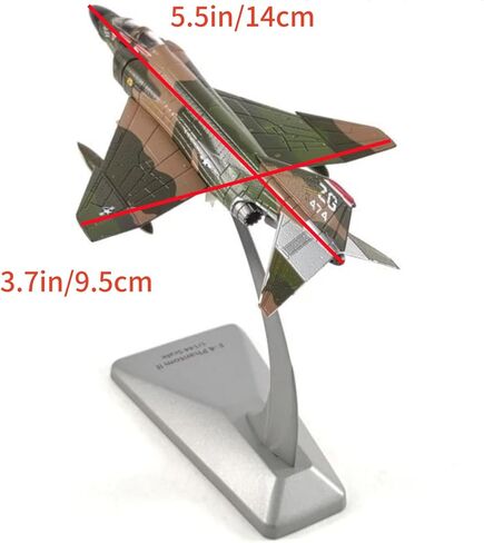 1/144 مقياس USAF ماكدونيل دوغلاس F-4 فانتوم II مقاتلة نموذج سبيكة نموذج ديكاست لعبة الطائرة للتجميع in Kuwait