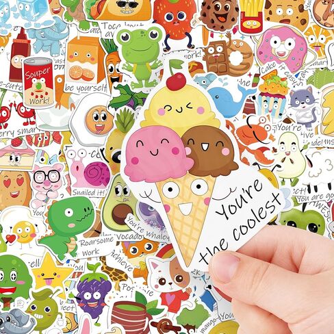 LINAYE 300 قطعة من ملصقات الهالوين غير المتكررة المقاومة للماء، مجموعة ملصقات الهالوين اللطيفة من الفينيل اللاصق للأطفال، هدايا هدايا حفلات الهالوين، ملصقات الهالوين السائبة للأولاد والبنات in Kuwait