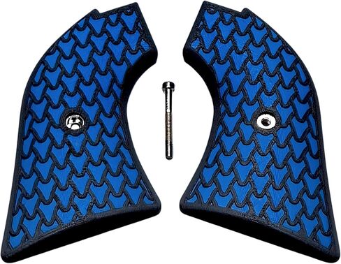 Blue & Black Dragon Scale Printed Heritage Rough Rider Grips in Saudi Arabia