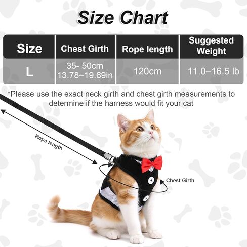 Cat Harness Leash Set for Walking Soft Adjustable Cats Vest Harnesses Escape Proof Comfortable Breathable Mesh Kitten Anti-Escape Leash Chest Harness Easy to Wear for Outdoor Travel in Saudi Arabia