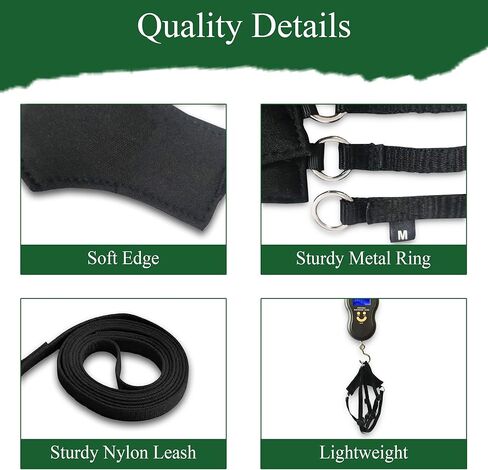 مجموعة A1 Home Collections حزام ومقود القطط المقاوم للهروب، سترة ناعمة قابلة للتعديل، شبكة مريحة وشرائط طويلة، تحكم سهل، حزام مشي آمن للقطط (كبير) in Kuwait
